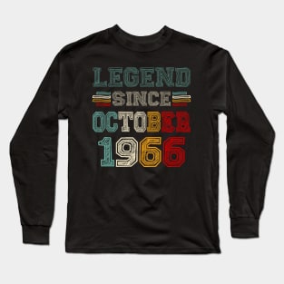 57 Years Old Legend Since October 1966 57th Birthday Long Sleeve T-Shirt